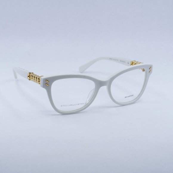 🕶️ New Stella McCartney SC50005I 025 Eyeglasses - White/Gold Frame 53mm - Picture 3 of 10